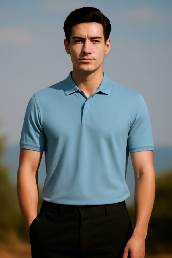 Sky Blue Premium Polo T-Shirt